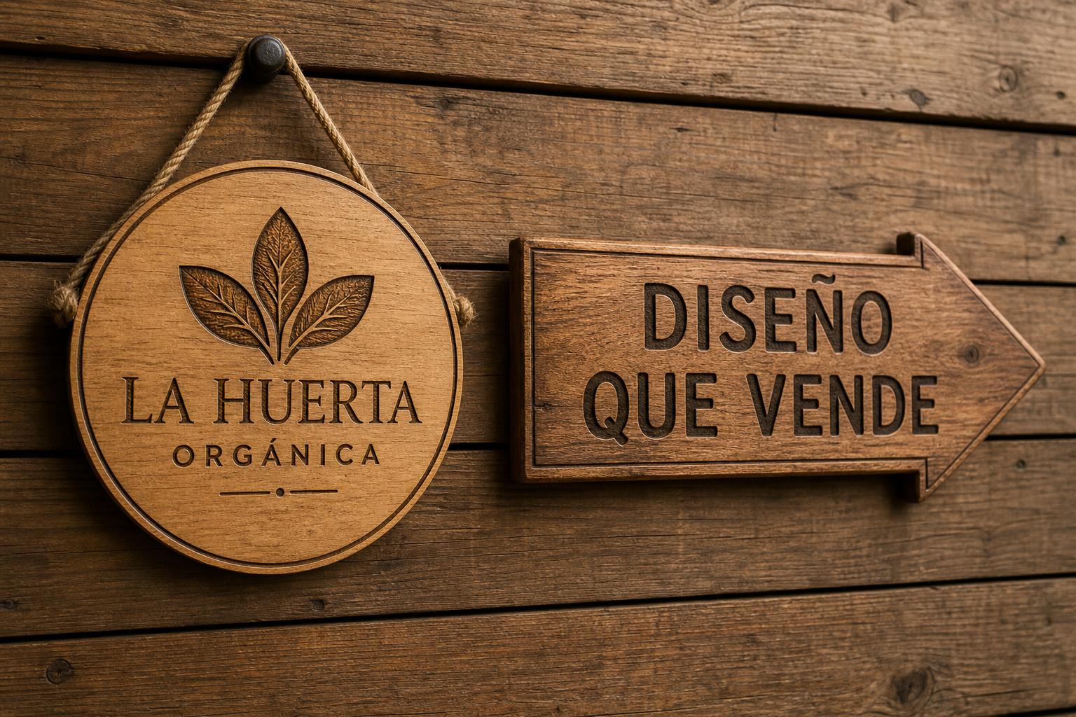 Carteles en vinil y madera